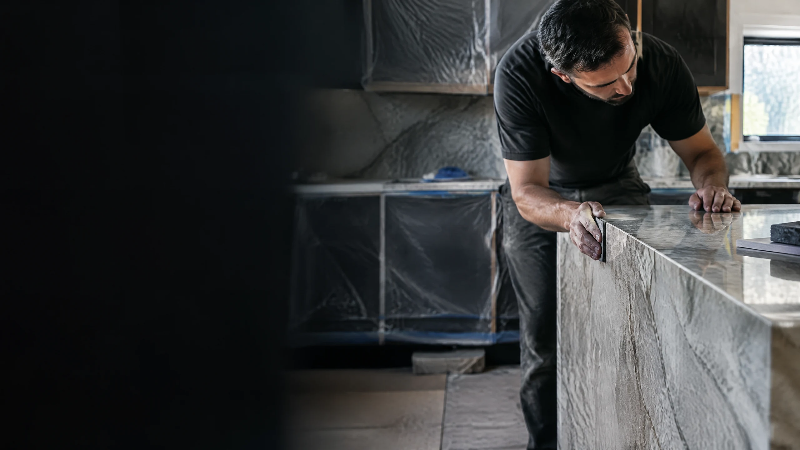 stone slab edge planning